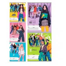 Тетрадь КЛЕТКА 18л. IDOLS (18-1548) цвет.мелов.обл. 238526