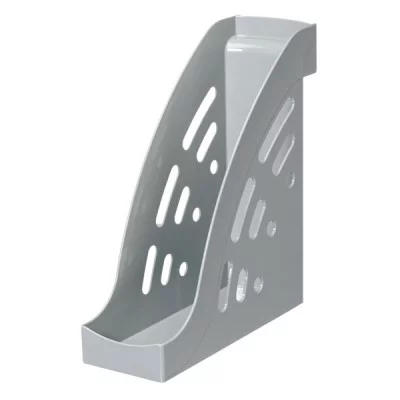 Лоток для бумаг вертикальный Стамм "Торнадо", серый 163205