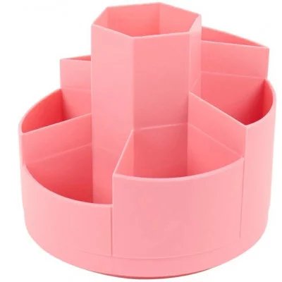 Органайзер настольный пластиковый 7 отделений розовый DV-15253-1