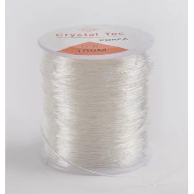 Нить силиконовая (резинка) d=0.8мм, L=100м, прозрачная   4445300