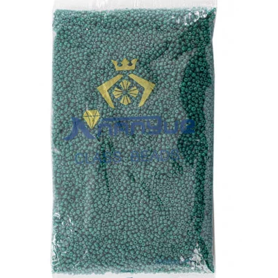 Бисер Alingar размер №8 вес 450 гр., изумрудный глянец, непрозрачный, пакет AL8/0-K24