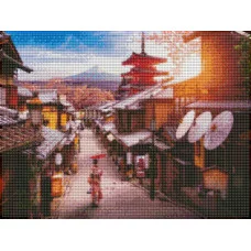 Алмаз мозаика (клас.) 30х40 см, с подр., с полн. заполн. (30 цв.) Улочки Киото (Арт. НД-0347)