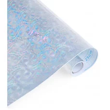 Пленка самоклеящаяся голография серебро 1024 круги 0,45м х3м 3мкр 3221759