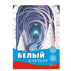 Картон белый А4 16л "Зимняя дорога" в папке АППЛИКА С2620-09 693797