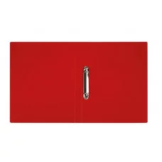 Папка на 2 кольцах СТАММ А4, 25мм, 500мкм, пластик, красная 343108