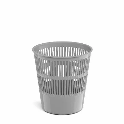 Корзина для бумаг сетчатая пластиковая ErichKrause Classic, 9л, серый 55909