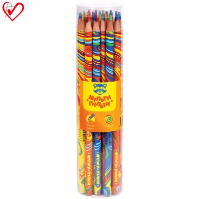 Карандаш Мульти-Пульти "Енот и радуга" 1 шт. с многоцветным грифелем, кругл., заточен., ассорти Мульти-Пульти 260824
