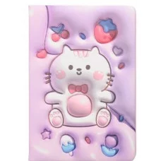 Блокнот: "ЛАПКИ" цветная обложка (с поролоном) с объёмным 3D рисунком /ассорти/; блок-клетка (прошит МС-7330