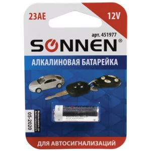 Батарейка 1шт SONNEN Alkaline, 23А (MN21) , алкалиновая, для сигнализаций 451977