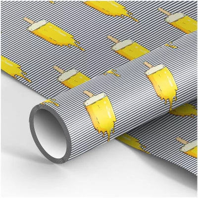Упаковочная бумага 1шт глянц. 70*100см, MESHU "Мороженое", 80г/м2 358097