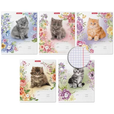 Тетрадь школьная ученическая ErichKrause Мурзики 12 листов клетка 48820