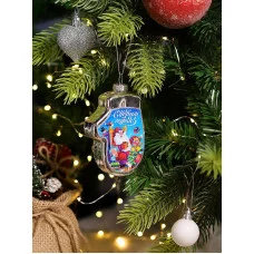Новогоднее подвесное украшение Варежка - Гостеприимный Дед Мороз НУ-3298