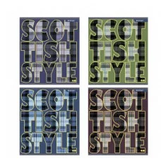 Тетрадь 48л., А5, линия, Alingar "Scotish", скрепка, мелованный картон (стандарт), блок офсет AL12026