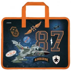 Папка А4 пластик молния сверху/ручки тесьма "Aviation" DEVENTE 8053909 704981