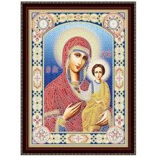 Алмазная мозаика 30х40 см с подрамником c част. зап. (блест) Икона Божией Матери №7 (Арт. BH045)