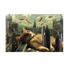 Папка-конверт на кнопке пластиковая ErichKrause Big City Cats, A4, ассорти 6351