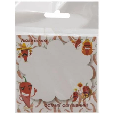 Блок самоклеящийся CJ-5002 Перчики бумажный 75*75мм, 50л 319562