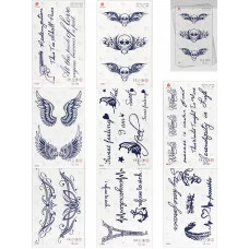 Татуировка-наклейка (11х18см) Синий микс 1 ( Арт. ТА-1750),цена за единицу ТА-1750