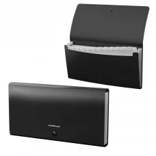 Папка на кнопке 12 отделений С65 0,6/25мм "Check size" черный ERICH KRAUSE 47236 317402