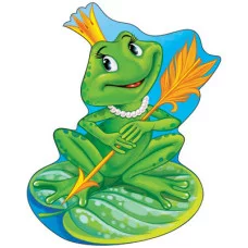 Ф-7134 Плакат вырубной А3. Царевна-Лягушка (с блестками и уф-лаком)