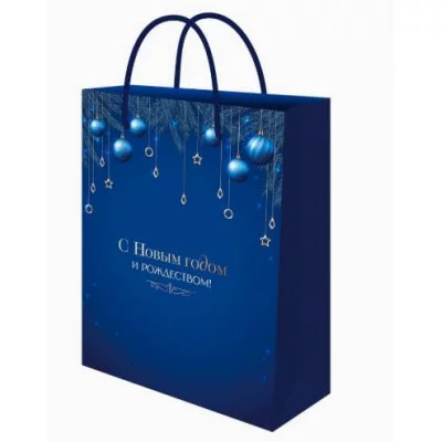 Пакет подарочный с глянц.ламин. 32 4х44,5х10 2 см (XL) Рождество 157г ППК-2371