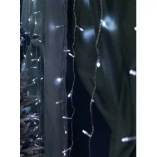 Гирлянда Занавес 1 8х1,8 м прозрачная нить 144 лампы холодный белый свет 8 режимов ГЗ-0007