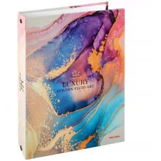 Тетрадь КЛЕТКА 80л. ПРЕМИАЛЬНЫЙ МРАМОР (80-2546), на кольцах, глянцевая ламинац, лен 80-2546