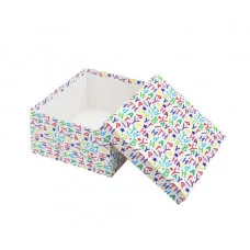 Коробка квадратная подарочная 1 шт  Буквы 7 х 7 х 4 см РазборПП-4538