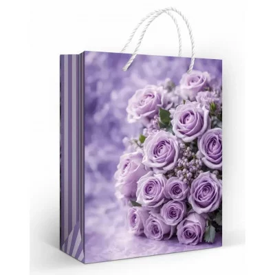 Пакет подарочный (M) "Фиолетовые розы" 151102669