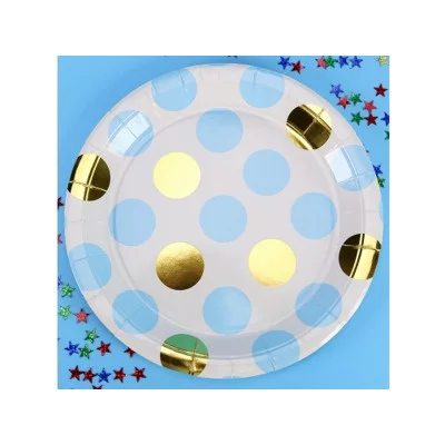 Бумажные тарелки с   тиснением   Модный узор, 23 см, 6 шт ФЛ-2778 ФЛ-2778