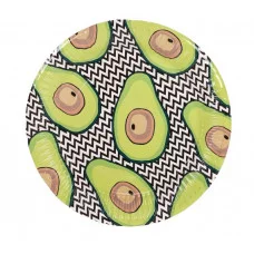 Тарелка бумажная Авокадо (17 см, 6 шт) флоупак ФЛ-7482