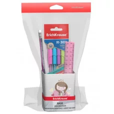 Набор настольный пластиковый ErichKrause Base Pastel Princess белый 57972