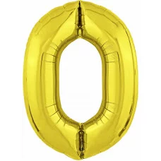 Шар Agura Slim золото цифра 0 (40\'\'/102 см) 754696