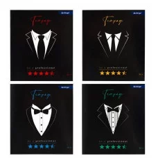 Тетрадь 36л., А5, клетка, Alingar "Галстуки", скрепка, блок офсет, мелованный картон (эконом) AL8738