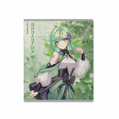 Тетрадь общая ученическая ErichKrause Manga, БИОЛОГИЯ, 48 листов, клетка, твин-лак 59542