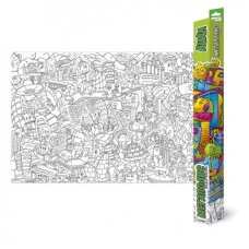 Большая раскраска. Дудл. Мегаполис. 101х69 см. ГЕОДОМ