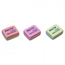 Ластик FACTIS 3 Lines (Испания), прямоугольная, 30х24х13мм, три цвета, ПВХ, CPF3LINES