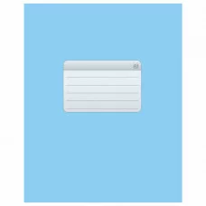 Тетрадь А5, 48 л., HATBER-ECO скоба, офсет №2 ЭКОНОМ, клетка, обложка мелованная бумага, "Голубая", 48Т5D1, 48Т5D1_27730