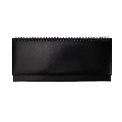 ПЛАНИНГ 56 л. недатир. SELECTION - BLACK (56-5075) греб, кожзам (черный), серебр срез 300х130мм 56-5075