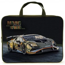 ПМД 4-20 Авто хаки - папка менеджера А4(ручка - тесьма),п/э с диз. широкая боковинка,350х265x80мм ПМД 4-20