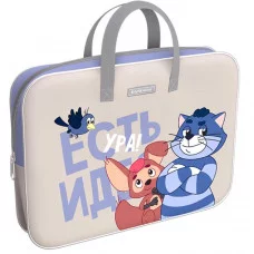 Папка текстильная на молнии ErichKrause с ручками Простоквашино , A4+ 60232