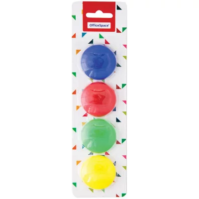 Магнит для досок OfficeSpace 40мм 4шт. блистер европодвес Спейс 256237