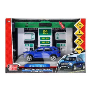Игрушка пластик свет-звук АВТОЗАПРАВОЧНАЯ СТАНЦИЯ 21 см, С МАШИНКОЙ Технопарк 380829