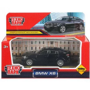 Машина металл BMW X6 длина 10,5 см инерц черный 407294