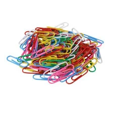 Скрепки металлические овальные цветные 28 мм (СКР-3138) 100 шт в карт.кор., СКР-3138