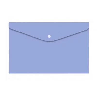 Папка-конверт на кнопке  Alingar, A4, 235х320 мм, 180 мкм, глянец, "Macarons", голубая AL11151/3