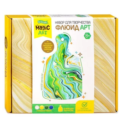 Набор для творчества. "Флюид АРТ" (набор №3, зеленые цвета) 4449