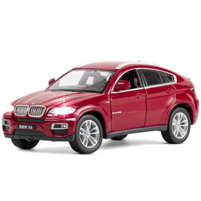 ТМ "Автопанорама" Машинка металлическая 1:26 BMW X6, бордовый, откр. двери, капот и багажник, свободный ход колес, в/к 24,5*12,5*10,5 см JB1251128