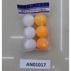 Шарик теннисный (6 шт. в пакете)(рыжий+белый) 1 звезда, цена за 6 шт. Арт. AN01017 AN01017