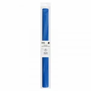 Бумага крепированная ТРИ СОВЫ, 50*250см, 32г/м2, синяя, в рулоне, пакет с европодвесом 334846